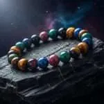 Pulsera Nebulosa – Con Piedras de Ojo de Tigre Multicolor 5A+