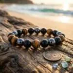 Pulsera de la Triple Protección – Hematita, Obsidiana Negra y Ojo de Tigre