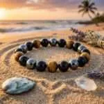 Pulsera de la Triple Protección – Hematita, Obsidiana Negra y Ojo de Tigre