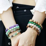 Pulseras del camino fundamental con múltiples piedras sanadoras