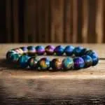 Pulsera Aurora – Con Piedras Naturales de Hematita Arcoíris