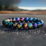 Pulsera Aurora – Con Piedras Naturales de Hematita Arcoíris