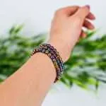Pulsera Aurora – Con Piedras Naturales de Hematita Arcoíris