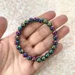 Pulsera Aurora – Con Piedras Naturales de Hematita Arcoíris