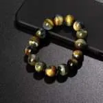 Pulsera Horizonte – Con Piedras de Ojo de Tigre Azul y Dorado 5A+
