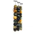 Pulsera Horizonte – Con Piedras de Ojo de Tigre Azul y Dorado 5A+