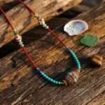 Collar Himalaya – Con Turquesas, Semillas y Abalorio Nepalí