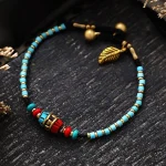 Pulsera Himalaya – Con Turquesas y Abalorios Nepalíes