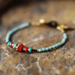 Pulsera Himalaya – Con Turquesas y Abalorios Nepalíes
