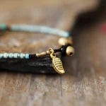 Pulsera Himalaya – Con Turquesas y Abalorios Nepalíes