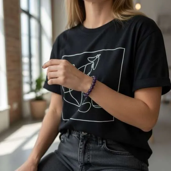 Pulsera Albor – Con Piedras Naturales de Amatista 5A+