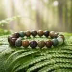Pulsera Alma del Bosque – Con Piedras Naturales de Ojo de Tigre 5A+
