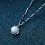 Collar Espíritu del Mar – Larimar o Piedra Lunar Natural
