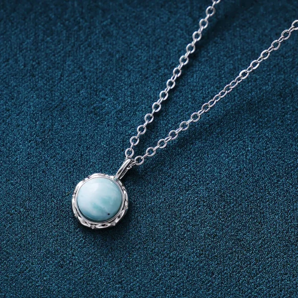 Collar Espíritu del Mar – Larimar o Piedra Lunar Natural