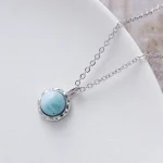 Collar Espíritu del Mar – Larimar o Piedra Lunar Natural