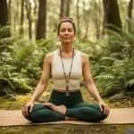 Collar Japa Mala OM de Amazonita y Jaspe Picasso – 108 cuentas de Meditación y Equilibrio Interior