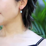 Pendientes Aliento del Mar – Con Piedras Naturales de Larimar