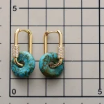 Pendientes "Círculo de Fuego" con Piedras Naturales y Circonitas