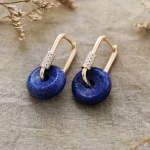 Pendientes "Círculo de Fuego" con Piedras Naturales y Circonitas