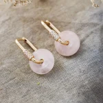 Pendientes "Círculo de Fuego" con Piedras Naturales y Circonitas