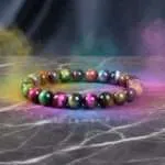 Pulsera Lluvia de Luz – Con Piedras Naturales de Ojo de Tigre Multicolor 5A+