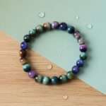 Pulsera Lluvia de Luz – Con Piedras Naturales de Ojo de Tigre Multicolor 5A+