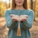 Conjunto Japa Mala 108 cuentas con piedras naturales de citrino