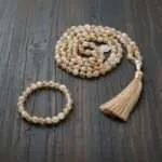 Conjunto Japa Mala 108 cuentas con piedras naturales de citrino