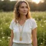 Conjunto Japa Mala 108 cuentas con piedras naturales de citrino