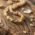 Conjunto Japa Mala 108 cuentas con piedras naturales de citrino