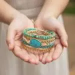 Pulsera Oasis Turquesa – 5 Vueltas con Turquesa Natural, Jaspe y Cristales