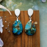 Pendientes Botánicos de Jaspe Natural – Colección Flora Mineral