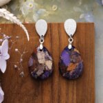 Pendientes Botánicos de Jaspe Natural – Colección Flora Mineral
