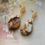 Pendientes Botánicos de Jaspe Natural – Colección Flora Mineral