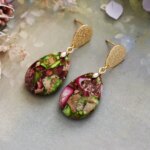 Pendientes Botánicos de Jaspe Natural – Colección Flora Mineral