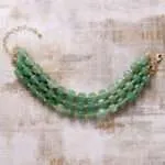 Pulsera Tríada Mineral – Tres hileras de piedras naturales