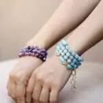Pulsera Tríada Mineral – Tres hileras de piedras naturales