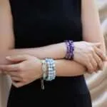 Pulsera Tríada Mineral – Tres hileras de piedras naturales