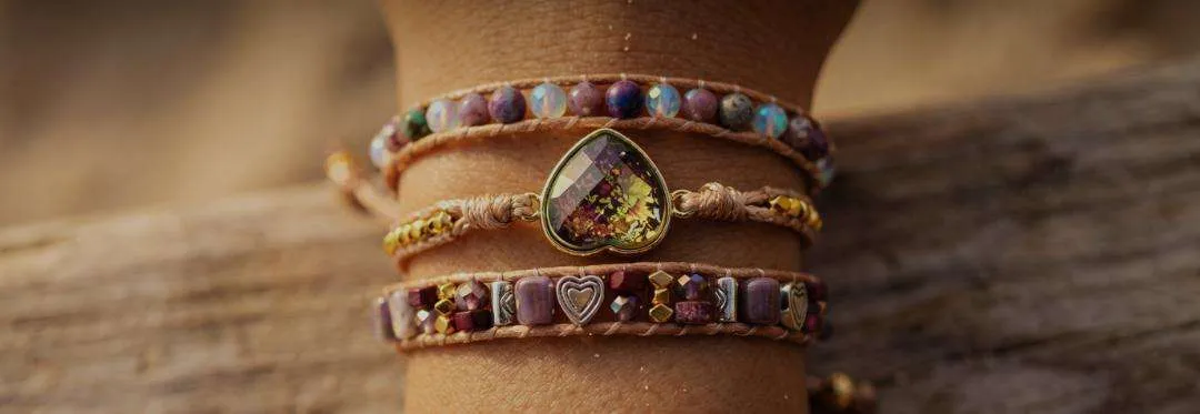 Pulseras con Piedra Central